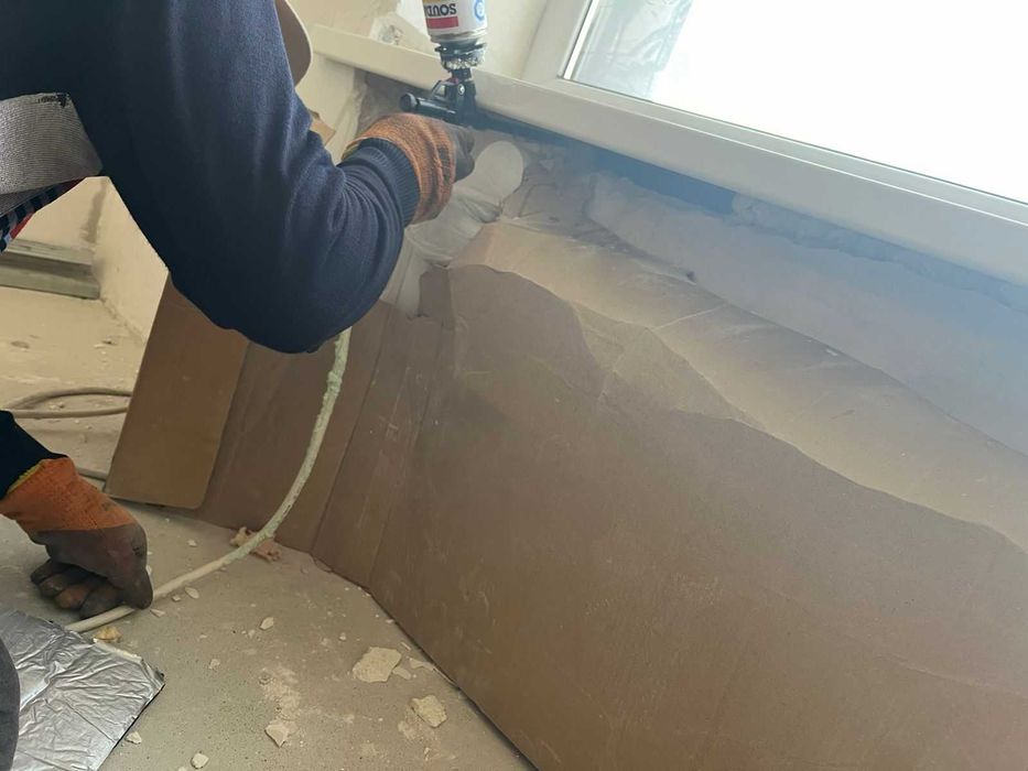 Подоконники, замер, установка.