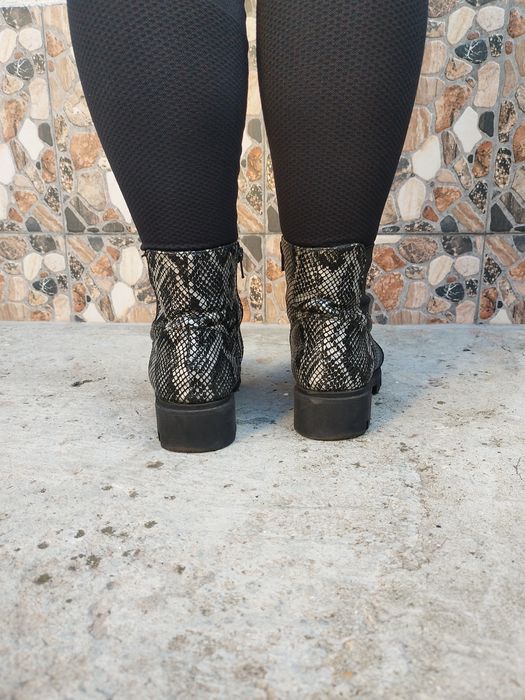 Ghete piele naturală animal print