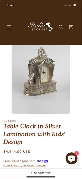 Настольные антикварные часы Linea Argenti