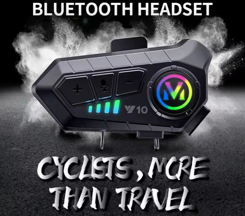 Intercom pentru casca moto, Speed1 Y10, Bluetooth, autonomie 32h, rezistent apa IPX6, negru HandsFree Bluetooth Casca Moto