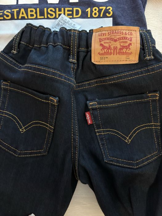 Blugi bumbac Levi’s 4-5 ani reglabili in talie