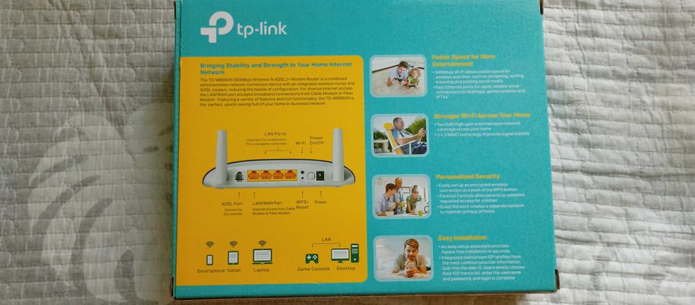 ADSL2+ Modem Router Tp-link 300Mb