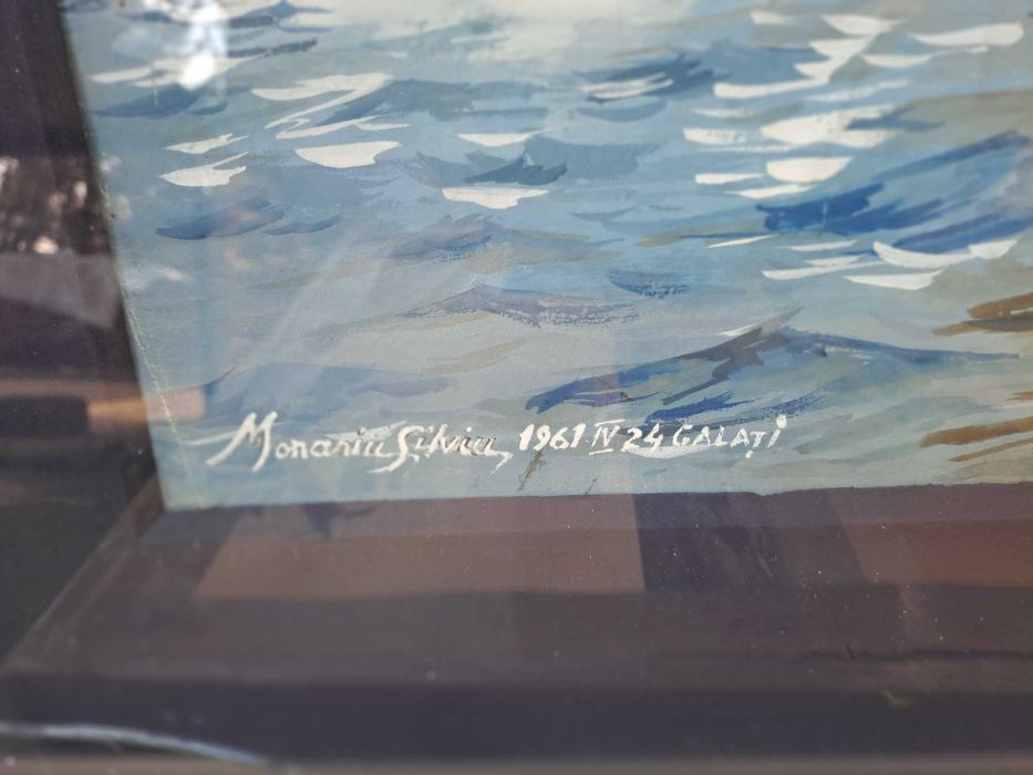 tablou acuarela 67/52 cm semnat Morariu Silviu datat 1958