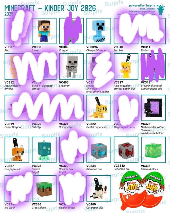 Kinder joy minecraft