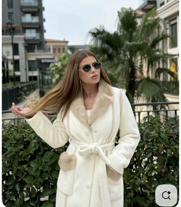 Шуба белая Турция Balizza