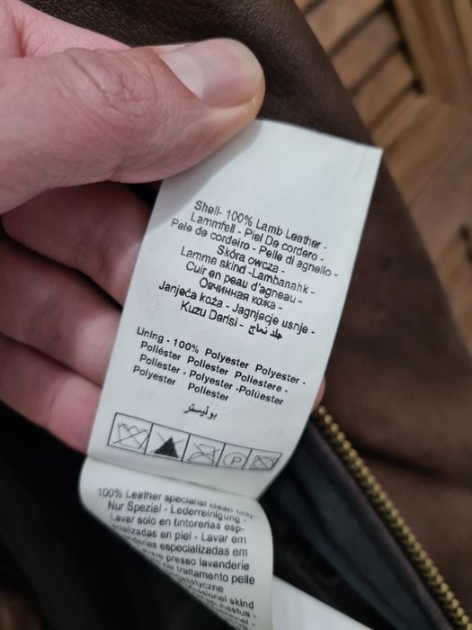 Geaca Piele Barbati Jack & Jones Vintage Leather Biker Jacket Slim L