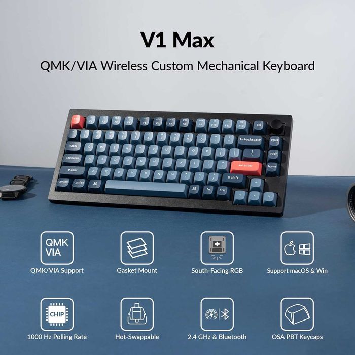Механична клавиатура Keychron V1 Max 75% RGB