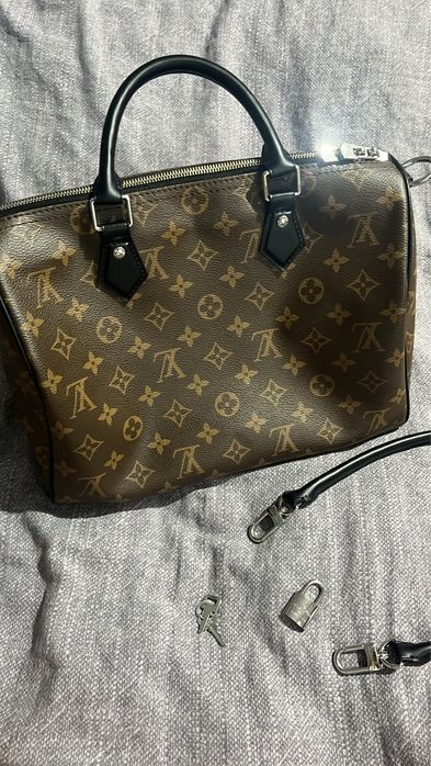 Louis Vuitton Speedy Soft 30 Dark Bag
