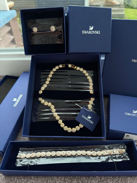 SET Swarovski Angelic auriu colier, bratara, cercei
