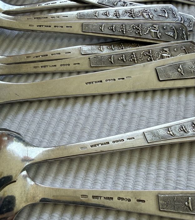 Серебряный набор ложек