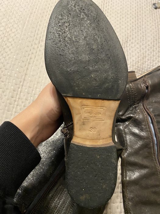 Cizme de piele Tommy Hilfiger