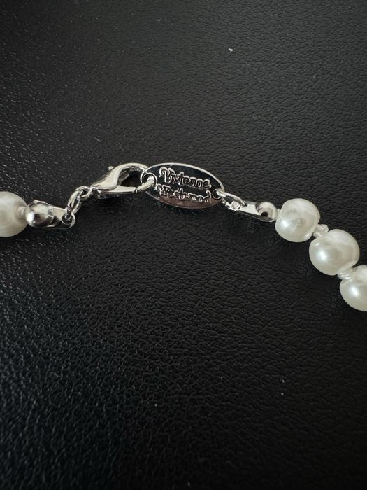Colier Vivienne Westwood Silver Pearl