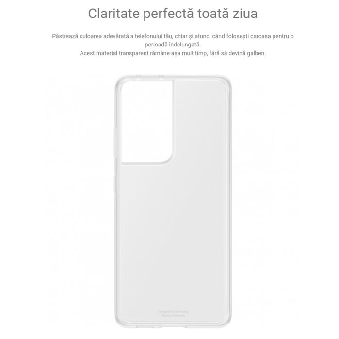 Husa silicon originala Samsung Clear Cover S21 Ultra S21 Ultra 5G G998