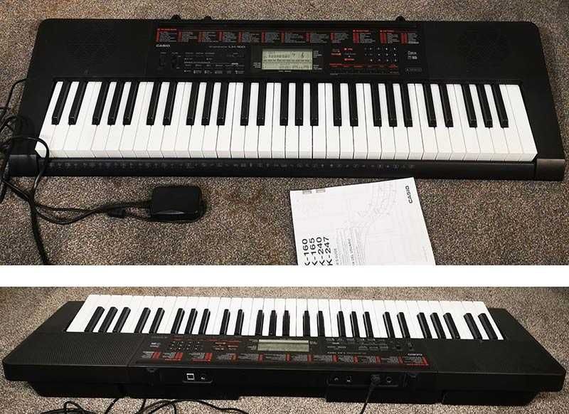 компютърна миди клавиатура CASIO LK-160 синтезатор с 5 октави и USB