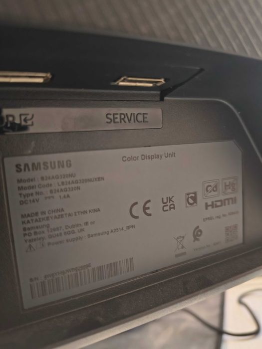 Monitor Samsung Odyssey G3 24" 165Hz + DisplayPort cable