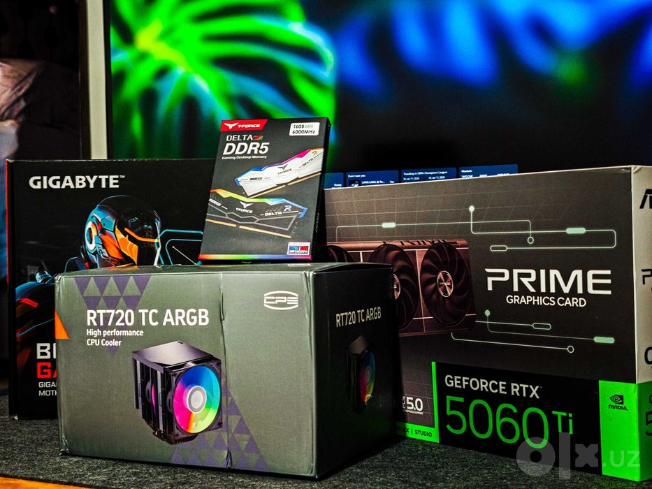 Новый Комплект Asus Prime RTX5060Ti 8G, B650, 16GB RAM, Cooler
