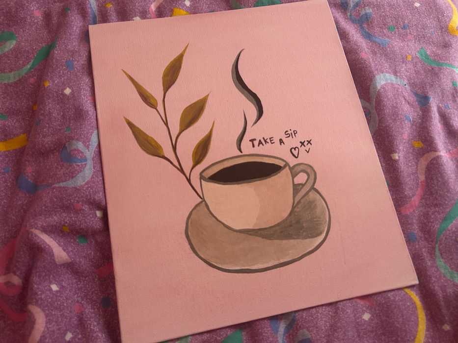 Coffee lover painting