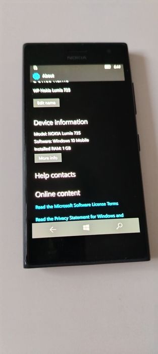Nokia Lumia 735 Windows 10