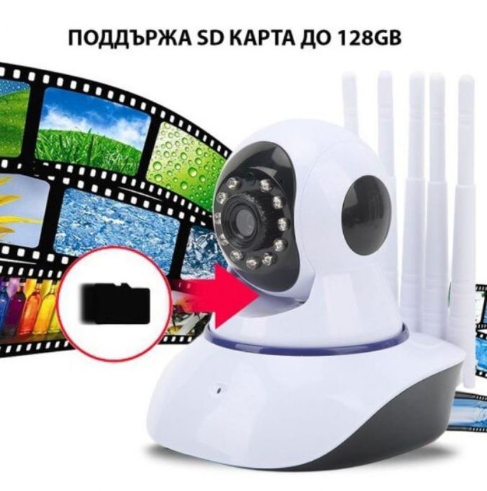 2MP FULL HD, WIFI Безжична Камера С 5 антени, моторизирана 355°