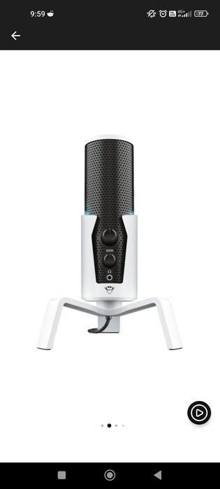 Microfon gaming PS5 Trust GXT258W FYRU 4 IN 1, alb