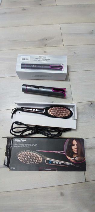 Set Ondulator fara fir NOU + Perie de indreptat electrica nefolosita