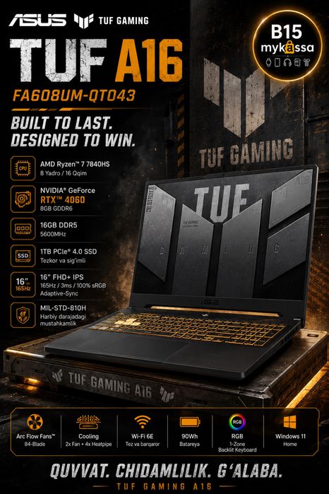 ASUS TUF A16 FA608UM-QT043/Dastavka