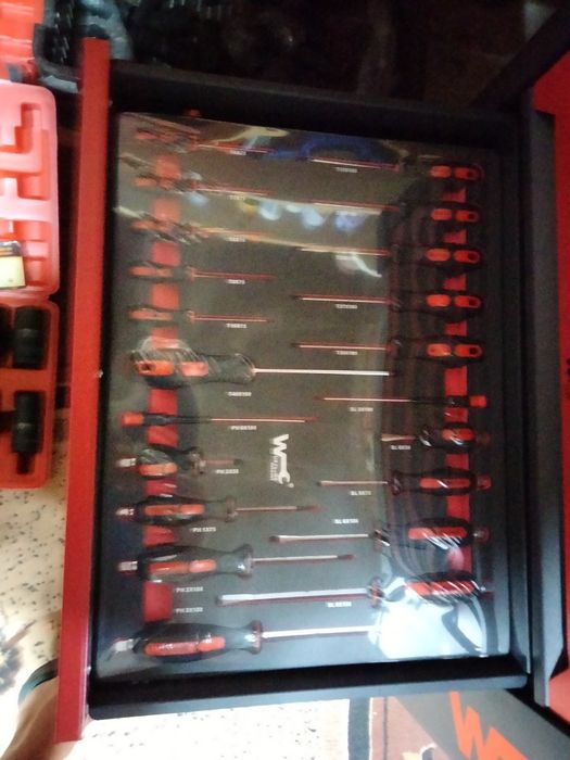 Lada de scule Profesionala completa cu 7 Rafturi .