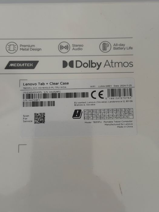 Tableta Lenovo Tab + Carcasă protectie