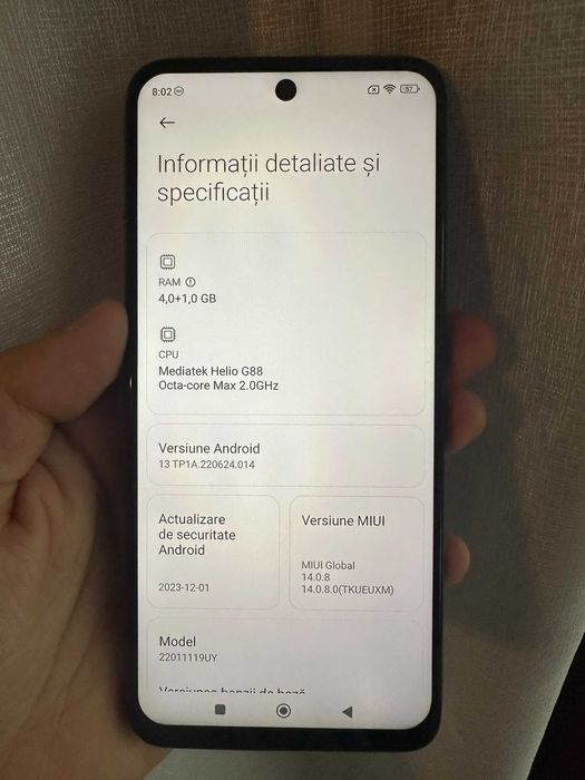 Xiaomi Redmi 10 2022 64 GB 4+1 GB RAM Negru Bateria tine bine