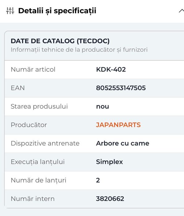 Set lanț de distribuție