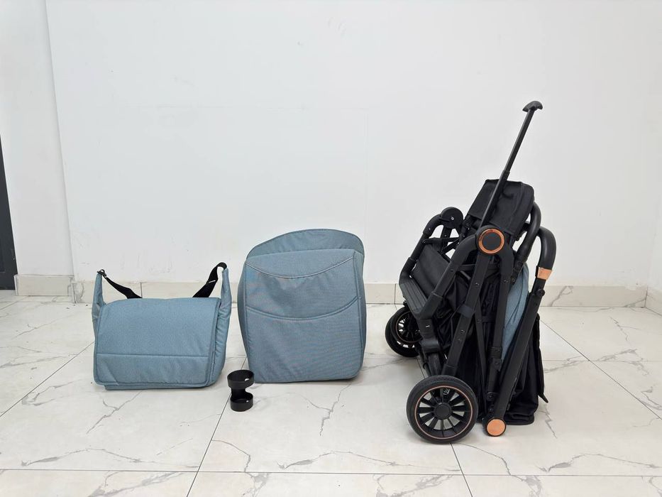 Premium Bolalar Aravachasi (Kulrang/Yashil/Ko'k) – Kangu Baby uslubida