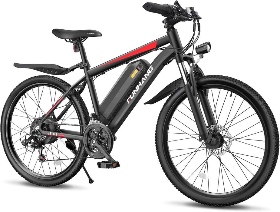 Bicicletă electrică nouă din America, pedalare asistata si accelerație pe ghidon, motor 500 W (1000 W vârf), bat 48 V, autonomie 80 km, suspensie față