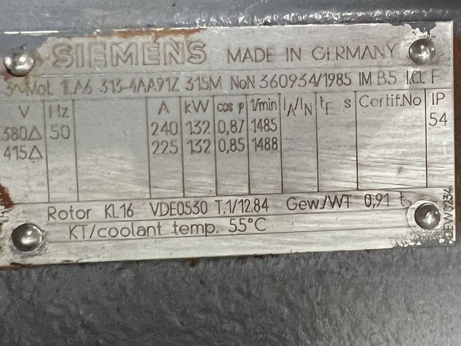 Ел.двигател 132 кВ 1500 об SIEMENS