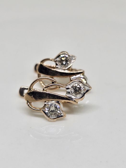 Бриллианты серьги 585проба