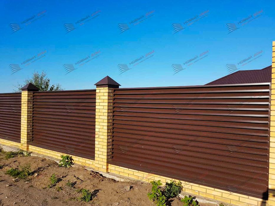 Забор жалюзи из металла