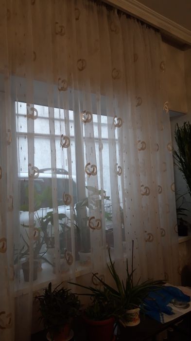 Тюль капроновая белого цвета