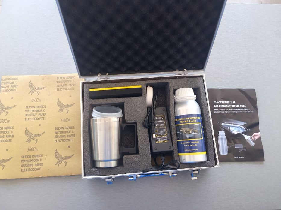 Професионален комплект за полиране и възтановяване на фарове - ПРЕМИУМ КАЧЕСТВО
