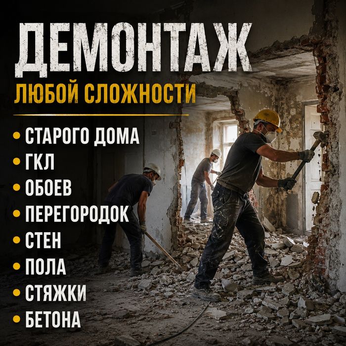 Демонтаж Любой Сложности