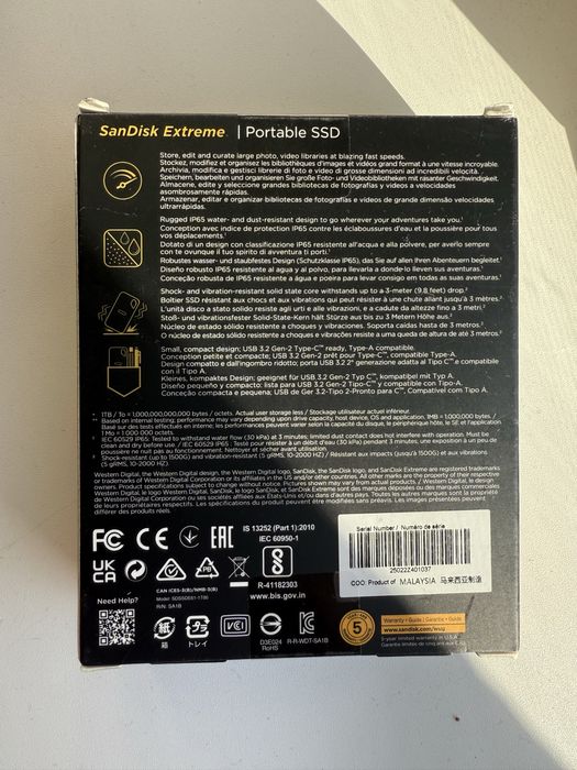 SSD extern Sandisk Extreme Portable V2, 1TB,