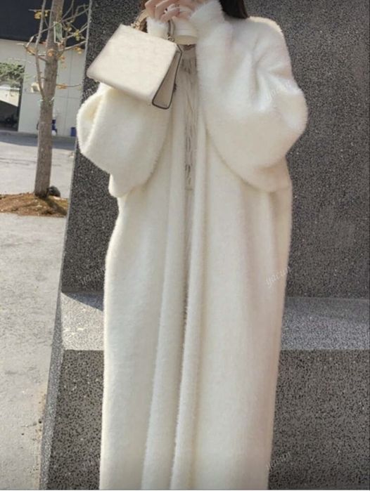 Елегантна Дълга бяла жилетка