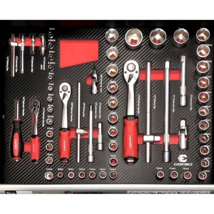 Шкаф с инструменти с 6 чекмеджета – 4 пълни  EverForce