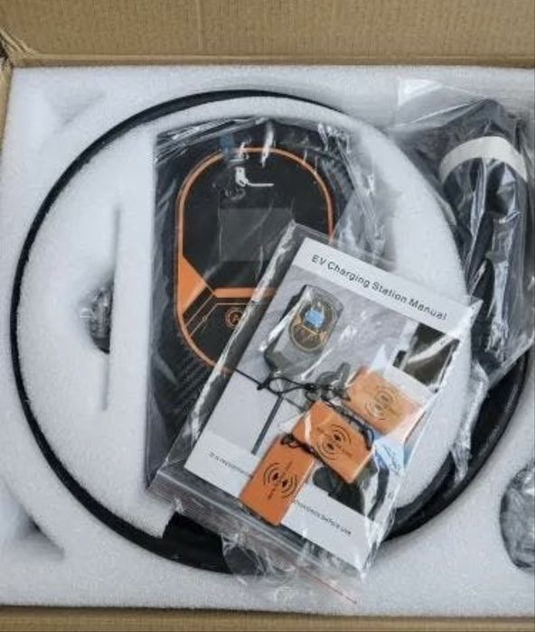 Зарядна станция, 11KW, 16A, 3 фази, EVSE Wallbox, APP Control, черна