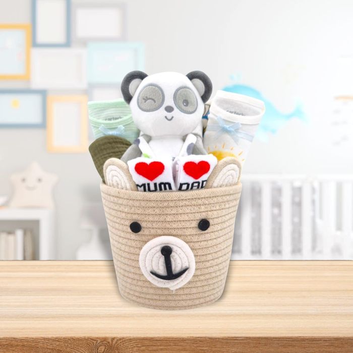Coșulețe cadou bebeluși – fete, băieți, neutre și gemeni BabyBear.ro