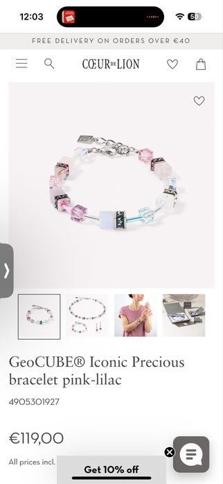 Bratara model Cube Coeur de Lion