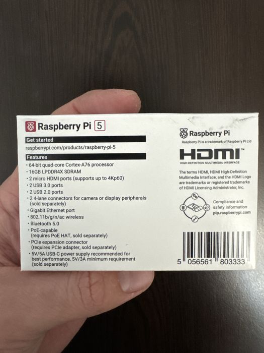 Raspberry Pi 5, 16GB RAM, Starter Kit