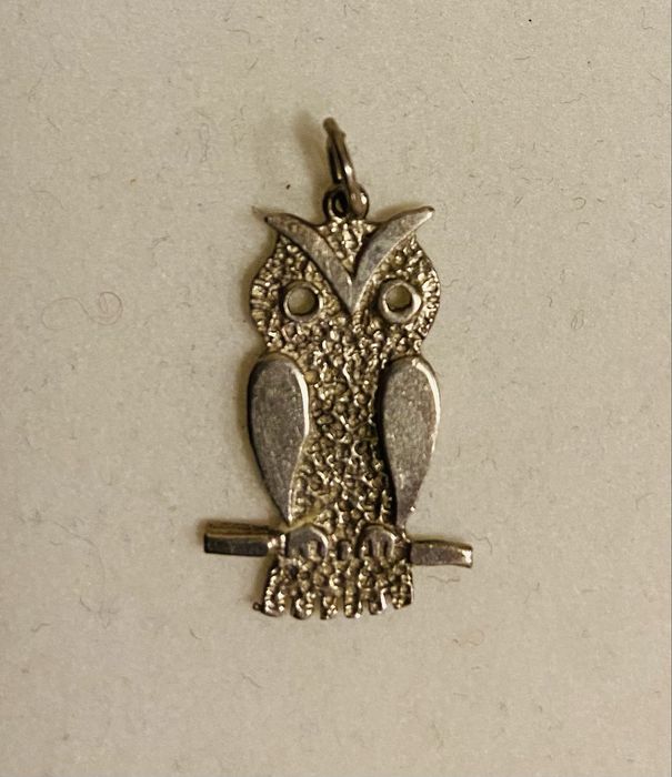 Pandantiv din argint in forma de bufnita