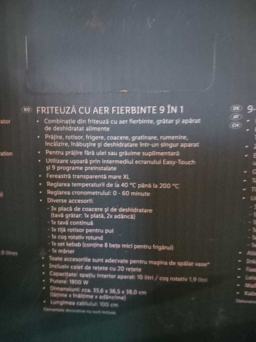 Friteuza cu aer fierbinte 9 in 1