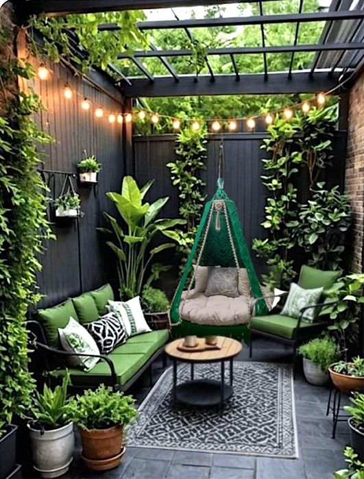 Кресло гамак макраме для интерьера комнаты, террасы, балкона, двора