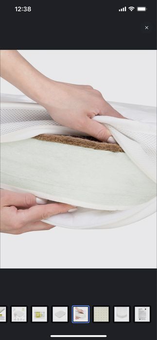 Матрас для детской кроватки 90х70 см., Happy Baby