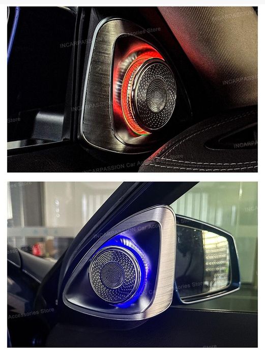 Set Tweetere 4D Rotative cu LED Mercedes-Benz Clasa C W205 3 culori